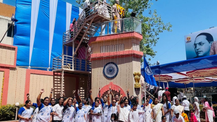 Ahilyanagar News : भीमजयंतीचा ऐतिहासिक महाकुंभ; निळ्या अलोट जनसागराने अनुभवला ‘समतेचा सोहळा’