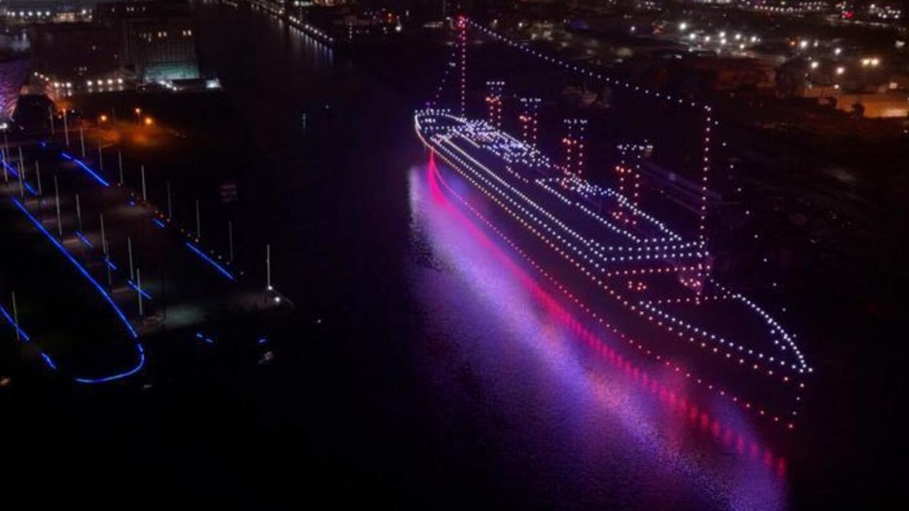 Taitanic ची दु:खद कहाणी पुन्हा जिवंत; ९५० ड्रोननी साकारली अद्भुत रचना, VIDEO पाहून नेटकरी मंत्रमुग्ध