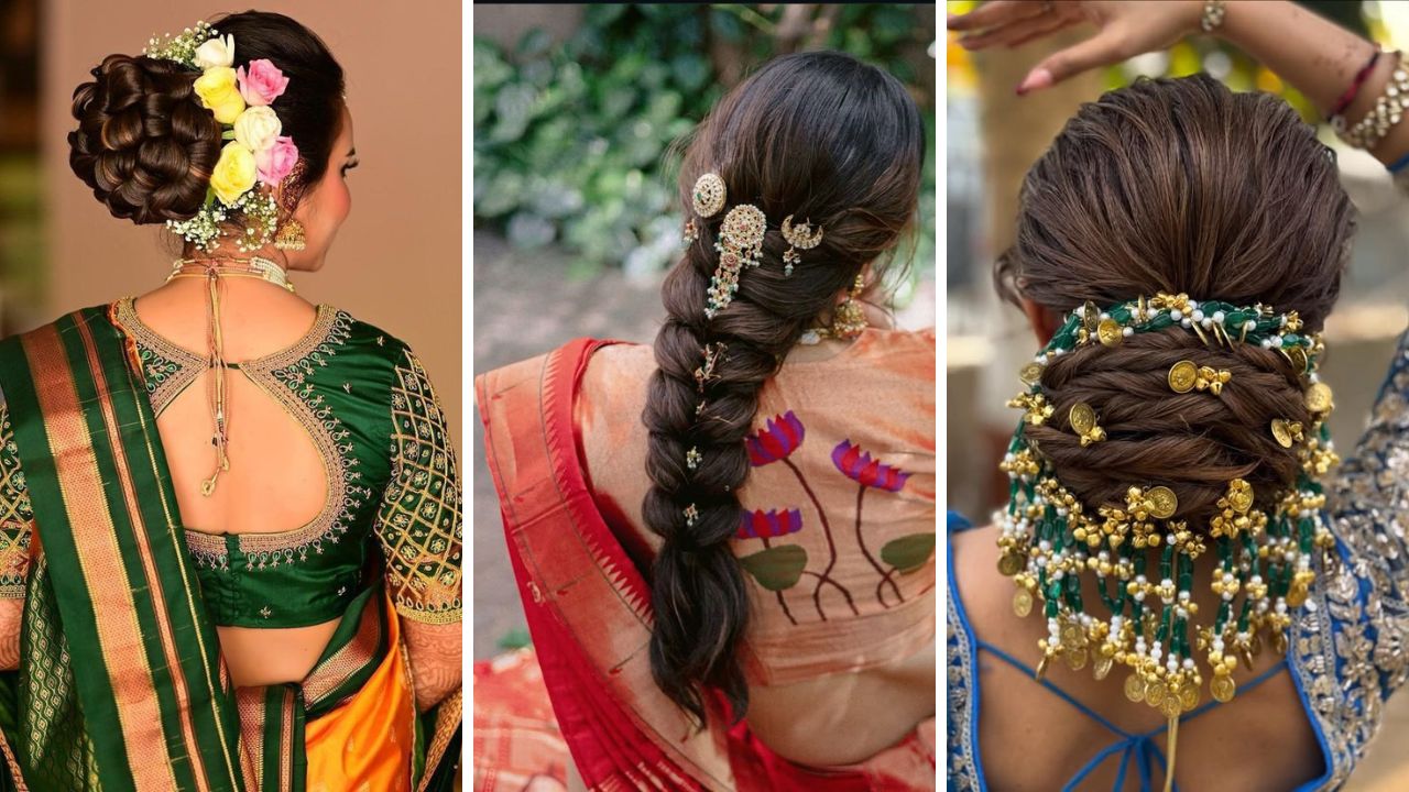 नऊवारी साडीवर करा पारंपरिक आणि मॉडर्न हेअर स्टाईल, चारचौघांमध्ये होईल तुमच्या लुकचे कौतुक