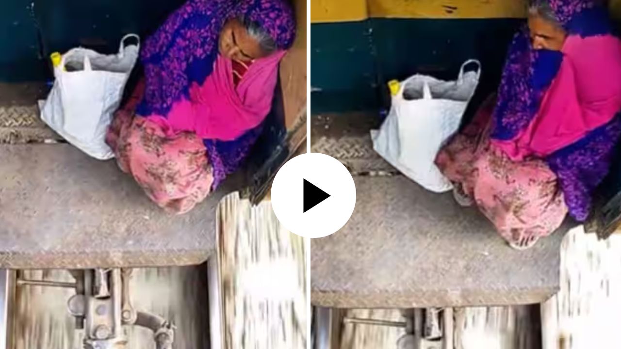 एका तिकीटासाठी जीवाशी खेळ! महिलेचा रेल्वेने जीवघेणा प्रवास, व्हायरल VIDEO पाहून येईल अंगावर काटा