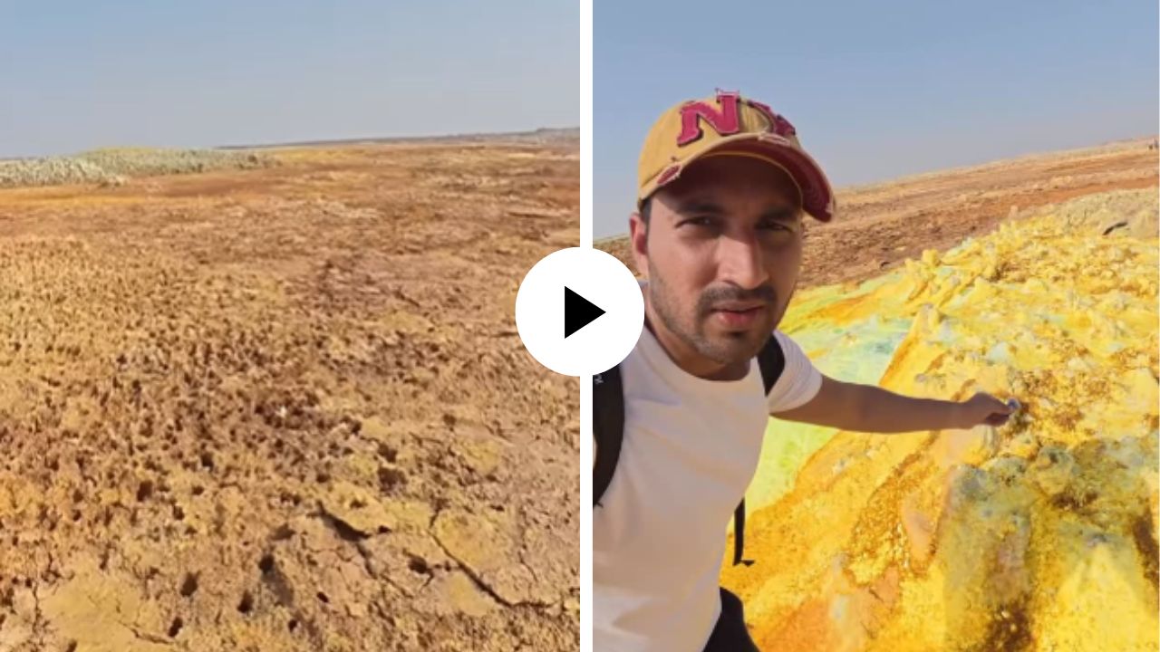 जिवंतपणी नरक पाहायचा असेल तर या ठिकाणाला भेट द्या, जमिनीतून उसळतेय आग अन् पाताळाहून कमी नाही हे ठिकाण; Video Viral