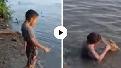 मुलाच्या करामतीला तोड नाही! पाण्यात जाऊन थेट मगरीचे दात घासू लागला, पाहून हसूच आवरता येणार नाही; Video Viral