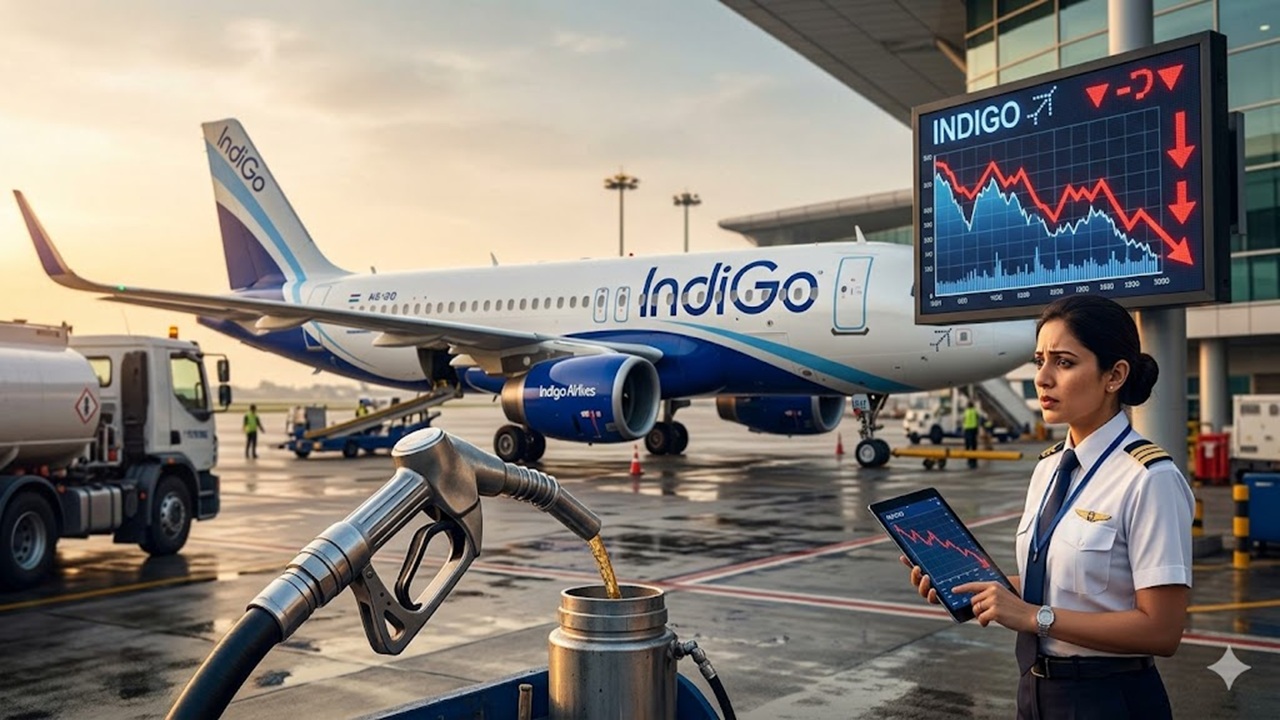 अरे देवा…! इंधनाच्या किमती वाढल्या, शेअर घसरला; Indigo ला दुहेरी फटका; नेमकं काय आहे या मागचं कारण?