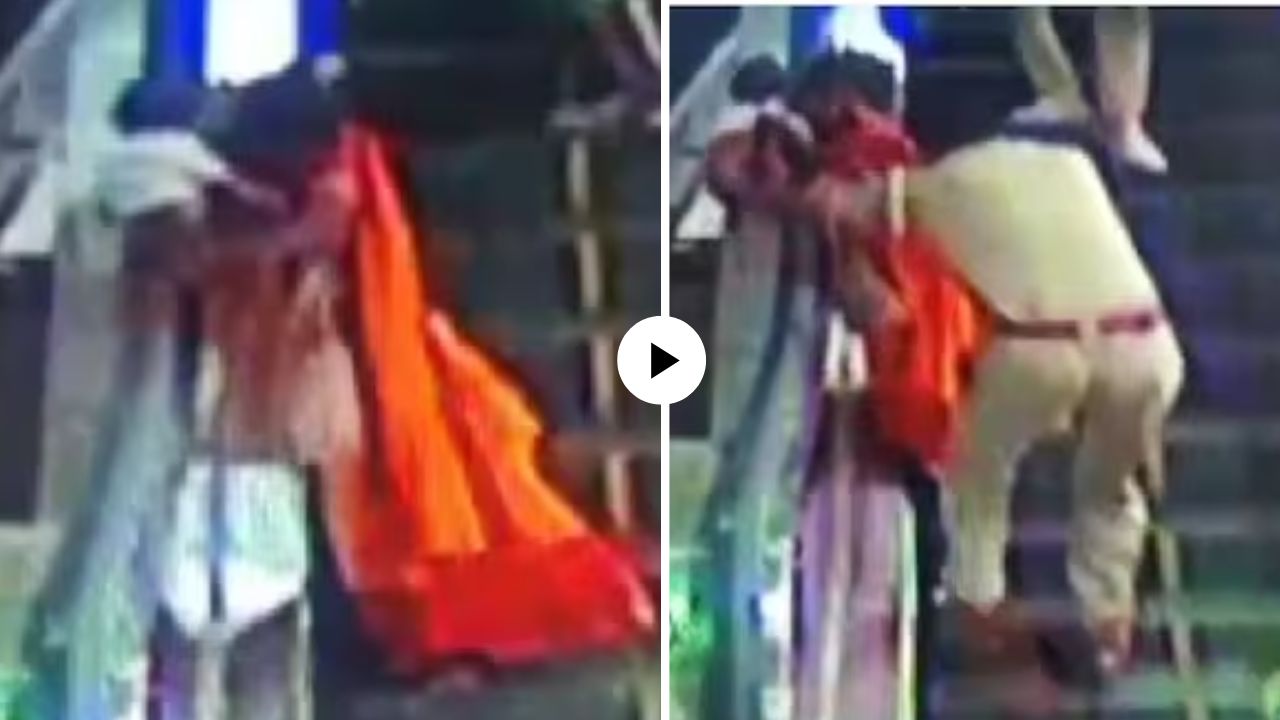 खाकी वर्दीतला देवदूत! एस्कलेटवर बाळासह आईचा तोल गेला अन्…; पोलिस कर्मचाऱ्याच्या सतर्कतेमुळे टळला अनर्थ, थरारक Video Viral