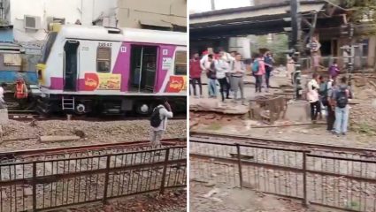 आठवड्याच्या पहिल्याच दिवशी मुंबईकरांना दुहेरी धक्का! लोकल रुळावरून घसरल्याने मध्य रेल्वे ठप्प; पनवेल स्थानकातील लिफ्ट कोसळली…