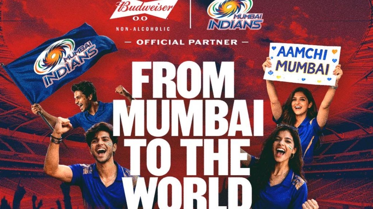 IPL सोबत Budweiser 0.0 पहिल्यांदाच! भागीदारी जाहीर… Mumbai Indians सह Partnership