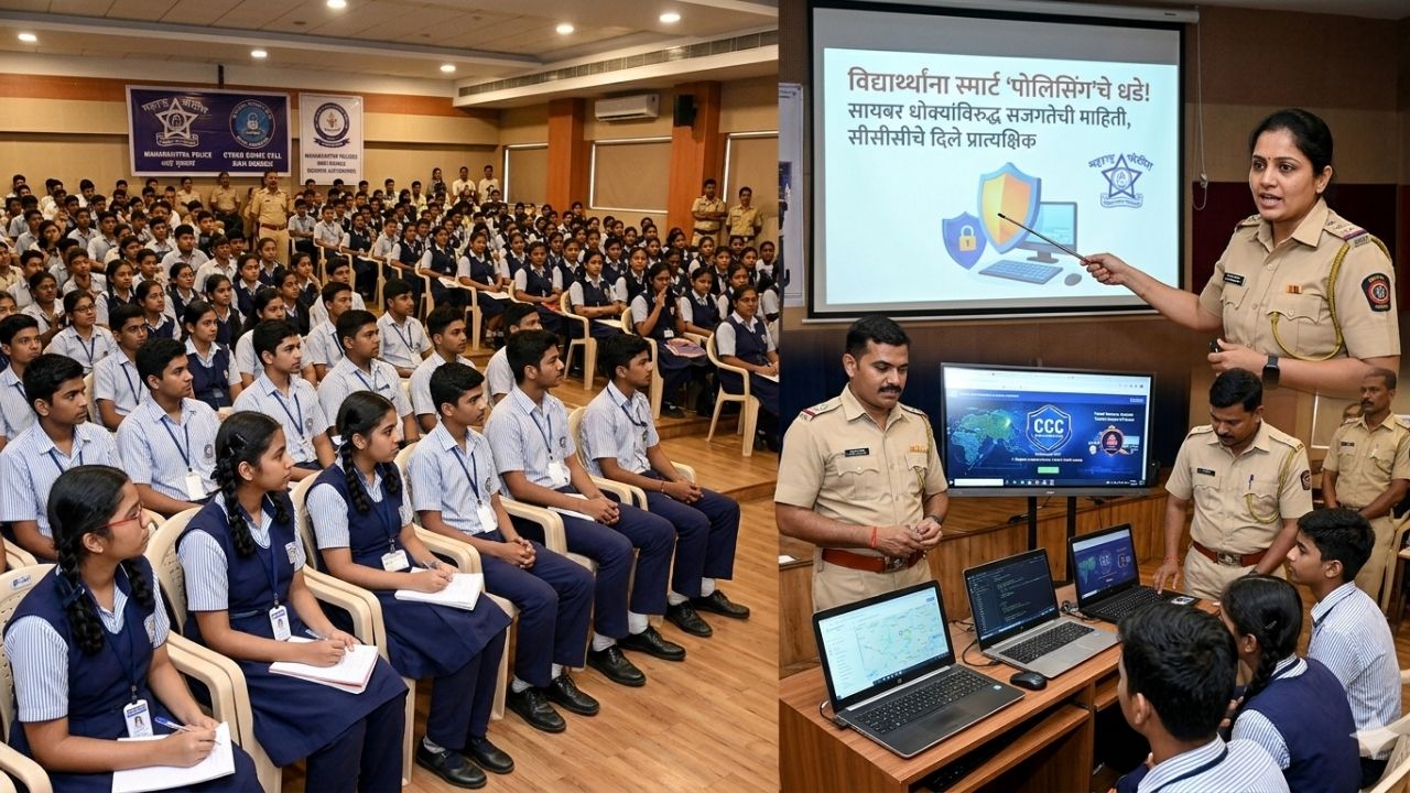 विद्यार्थ्यांना स्मार्ट ‘पोलिसिंग’चे धडे! सायबर धोक्यांविरुद्ध सजगतेची माहिती, सीसीसीचे दिले प्रात्यक्षिक