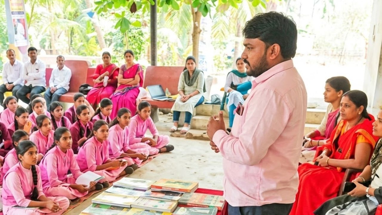 जागतिक पुस्तक दिनानिमित्त पुस्तक प्रदर्शन! उपक्रमातून विद्यार्थ्यांना विविध लेखकांच्या पुस्तकांशी झाली ओळख