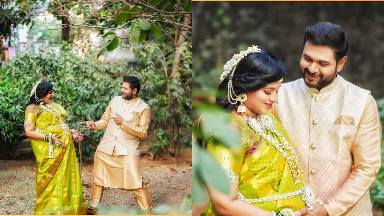 निखिल राजेशिर्केने केलेल्या या पोस्टमध्ये स्वतः अभिनेता निखिल दिसून येत आहेत. तसेच त्याची पत्नी (with baby pump) दिसून येत आहे. या पोस्टखाली कॅप्शनमध्ये 'From “We do” to 