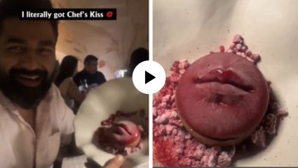 मेन्यूतील सर्वात अतरंगी आयटम पाहून व्यक्ती झाला अवाक्, ताटात थेट सर्व्ह केले गुलाबी ओठ; Viral Video पाहून यूजर्सना बसला धक्का