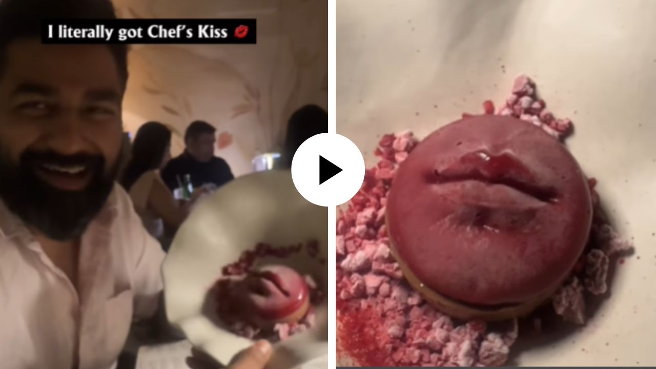 मेन्यूतील सर्वात अतरंगी आयटम पाहून व्यक्ती झाला अवाक्, ताटात थेट सर्व्ह केले गुलाबी ओठ; Viral Video पाहून यूजर्सना बसला धक्का