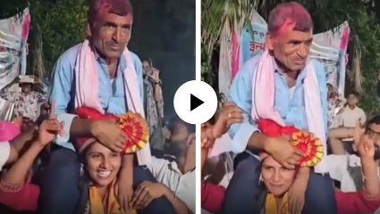 मुलीने साजरा केला बापाचा आनंद, महाराष्ट्र पोलिसात भरती होताच वडिलांना खांद्यावर उचलून नाचवलं; हृदयस्पर्शी Video Viral