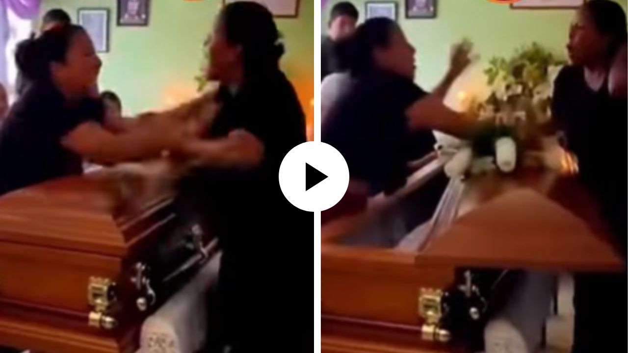 तुझा का माझा… अंत्यसंस्कारावेळी दोन माशूकांमध्ये सुरु झाली लढाई, शवपेटीवरचं केला लाथाबुक्यांचा मारा; पहा Viral Video