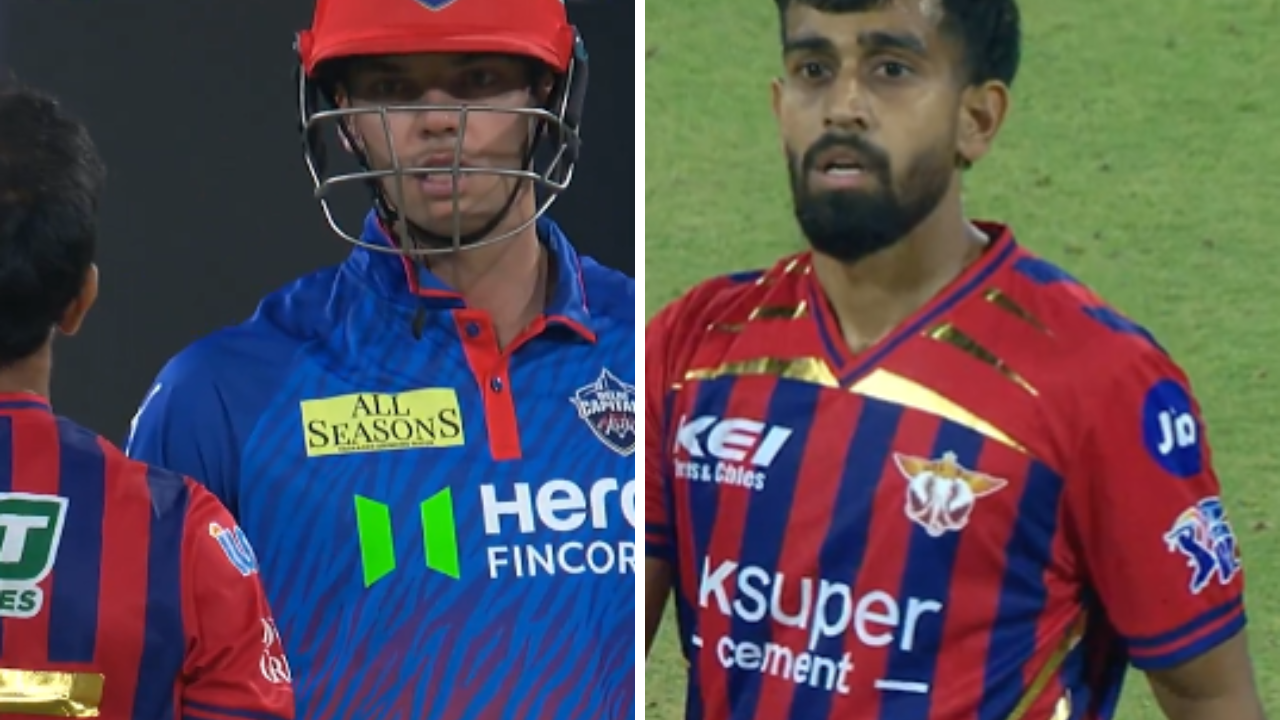 IPL 2026 चा पहिला बवाल, लखनौच्या Prince Yadav ची ट्रिस्टन स्टब्सशी शाब्दिक बाचाबाची! अंपायरने थांबवले भांडण, Video Viral