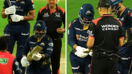 IPL 2026 मध्ये मोठा ड्रामा, स्वतःला रोहित शर्मा समजत होता राहुल तेवतिया; Umpire ने बदलायला लावली बॅट