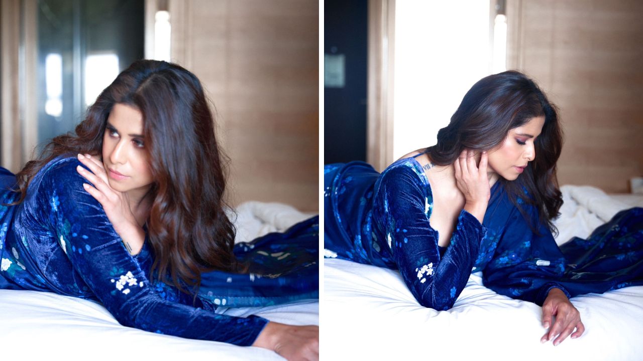 ब्लाऊजचा अनोखा कट आणि डिझाईन या लुकचा मुख्य आकर्षणठरतो. तिच्या या अवताराला परफेक्ट मेकअप ने आणखी उठाव दिला आहे.