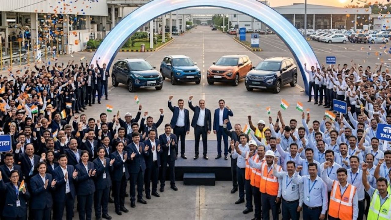 Tata Motors ची ऐतिहासिक कामगिरी, ‘इतक्या’ लाख वाहनांच्या विक्रीसह आर्थिक वर्ष 26 मध्ये नवा विक्रम!
