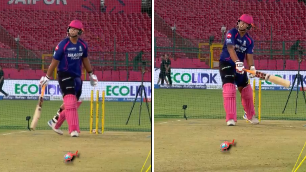 Trust A Bihari…इंटरनेटवर धुमाकूळ! वैभव सूर्यवंशीने खेळला धोनीचा Helicopter Shot, राजस्थान रॉयल्सने दिले धमाल कॅप्शन