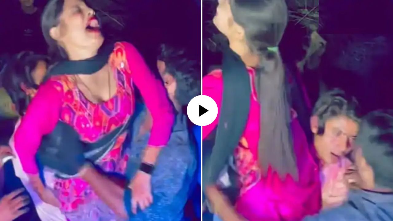 ऑर्केस्ट्रात तुफान राडा! डान्सरला उचलून पळवण्याचा तरुणाचा प्रयत्न; भर कार्यक्रमात थरार, VIDEO VIRAL
