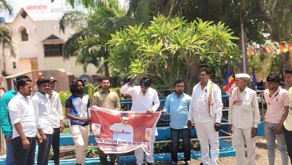 Dharashiv News : आरक्षणाच्या मुद्द्यावर उमरग्यात भीम पॅंथर संघटनेचे ‘जोडे मारो’ आंदोलन