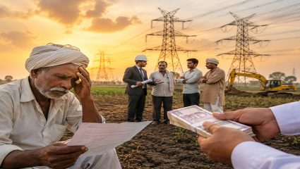 Dharashiv News: हजारांत गप्प, लाखांत सेटलमेंट! ४०० केव्ही लाईन प्रकल्पात शेतकऱ्यांची लूट? दमडीच्या भावात जमिनी घेतल्याचे आरोप