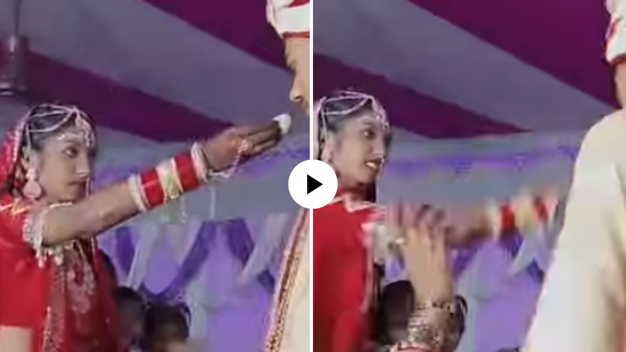 लग्नात तुफान राडा! रसगुल्ला खाताना नखरे करणं नवरदेवाला पडलं महागात; नवरीचा पारा चढला अन्…, VIDEO VIRAL