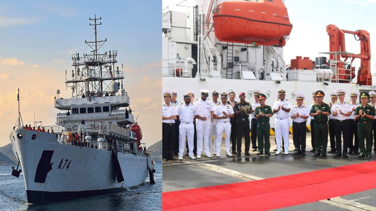 Indian Navy: व्हिएतनाममध्ये भारताच्या फ्लोटिंग लॅबोरेटरी ‘INS Sagardhwani’चे जंगी स्वागत; सागरी विज्ञानाचे नवे रहस्य उलगडणार