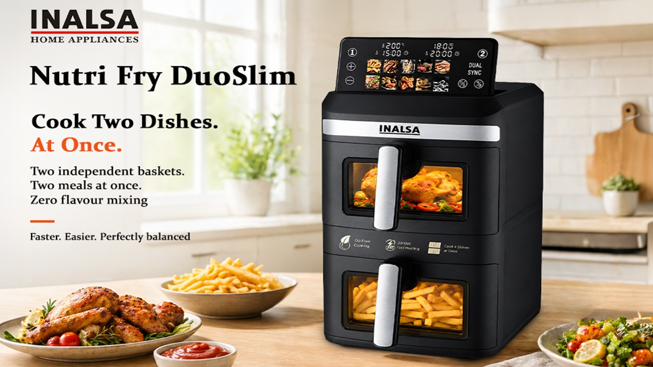 Kitchen Appliances : किचनसाठी स्मार्ट सोल्यूशन! INALSA ने आणला ‘न्युट्रि फ्राय ड्युओस्लिम’ प्रोफेशनल एअर फ्रायर, किंमत फक्त…