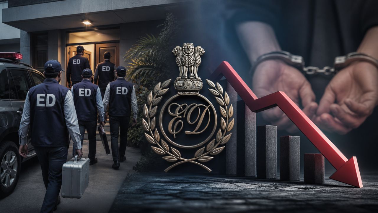 ED Action 2025-26: छापेमारी दुप्पट पण अटकेत घट! ईडीच्या कारवाईचा २०२५-२६ चा धक्कादायक अहवाल समोर
