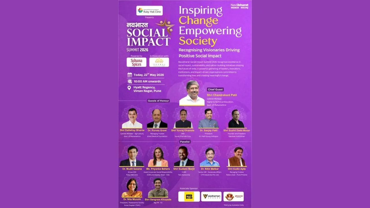 Navbharat Social Impact Summit 2026:  नवभारत समिट 2026 आज; मंत्री, उद्योगपतींसह दिग्गजांचा महाकुंभ रंगणार