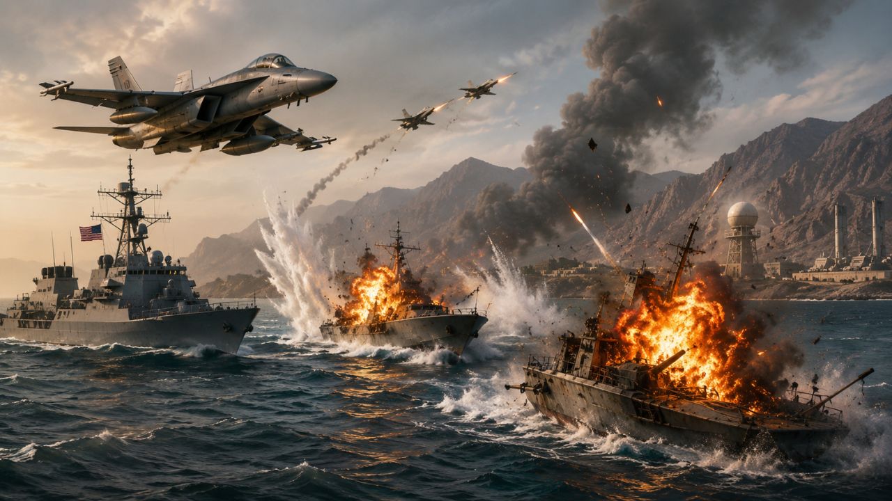 US Iran Strike : शांततेच्या प्रयत्नांना मोठा सुरुंग? होर्मुझच्या खाडीत अमेरिकेचा इराणवर भीषण हल्ला, पुन्हा युद्धाचे ढग गडद?