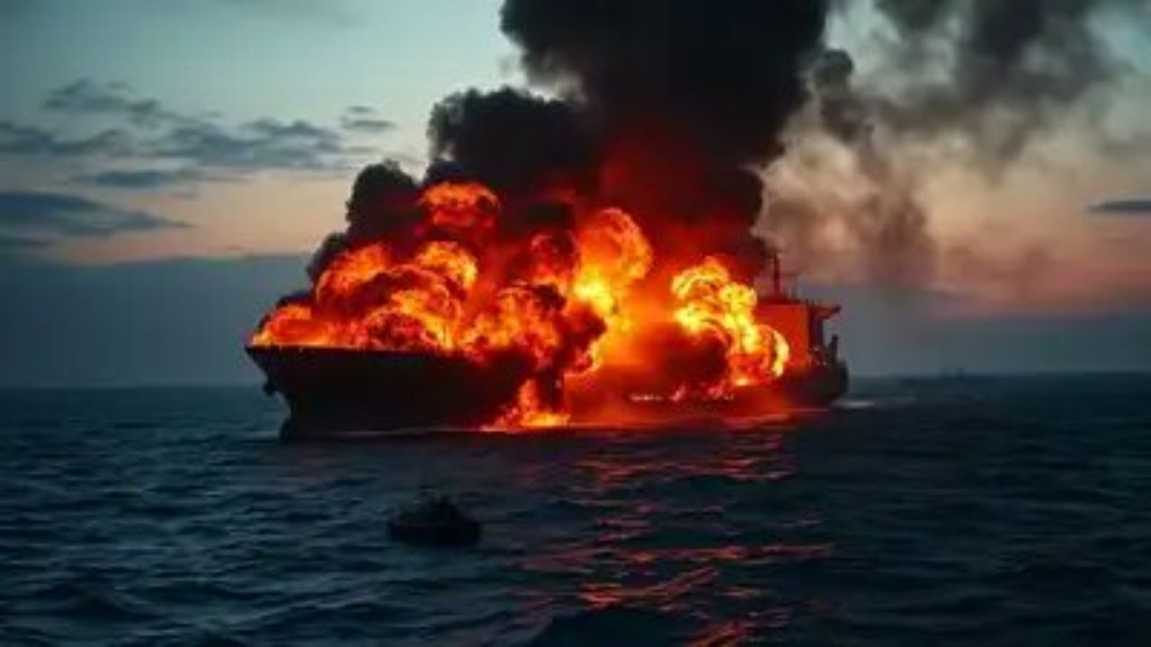 US Strike Oman : ओमानच्या आखातात अमेरिकेची मोठी कारवाई; इराणच्या दिशेने जाणाऱ्या जहाजावर हल्ला