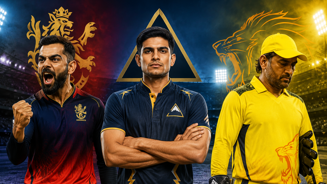 IPL 2026 Qualification Chances : Dhoni च्या CSK चं टेन्शन वाढलं! RCB आणि GT च्या प्लेऑफच्या शक्यता 99%, कोणाचा पगडा किती भारी?