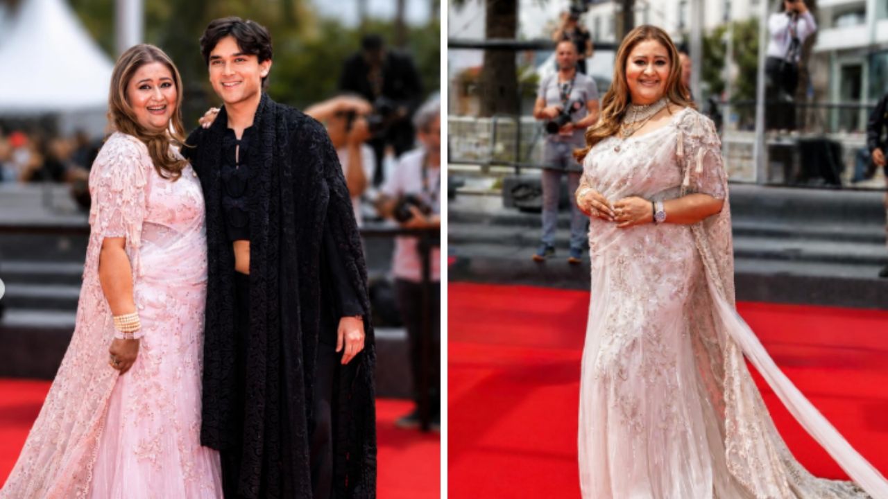 Cannes: कान्सच्या रेड कार्पेटवर सीमा सिंहची जादू, मुलगा श्रेयने वेधले चाहत्यांचे लक्ष; पाहून फिटेल डोळ्यांचे पारणे