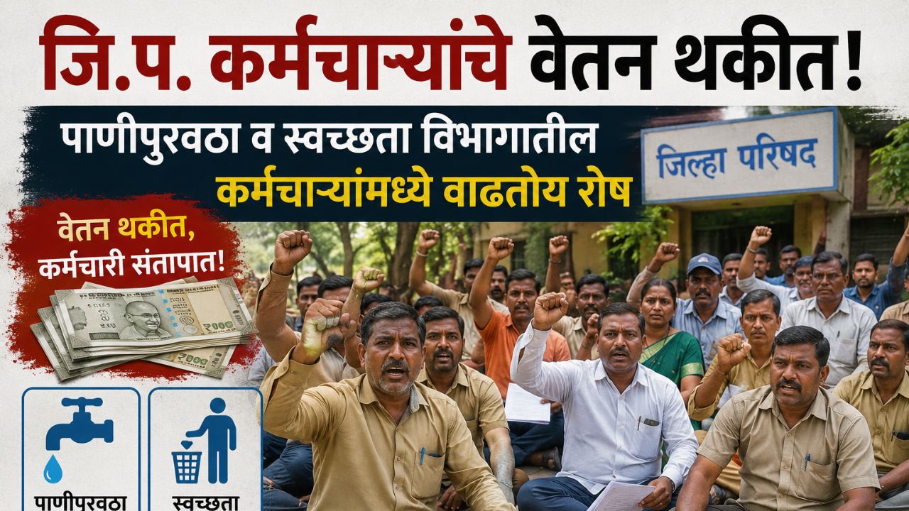 Amravati News: जि.प. कर्मचाऱ्यांचे वेतन थकीत! पाणीपुरवठा व स्वच्छता विभागातील कर्मचाऱ्यांमध्ये वाढतोय रोष