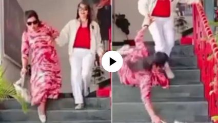 स्टाईलच्या नादात झाला ‘लोचा’! रिल बनवताना महिलेचा पायऱ्यांवरुन तोल गेला अन्…, पाहा पुढं काय घडलं? Video Viral