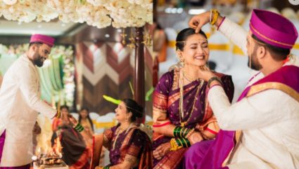 बॅन्ड बाजा वरात घोडा घेऊन आले नवरोजी; अभिनेत्री ज्ञानदा रामतीर्थकरच्या विवाह सोहळ्यातील खास फोटो