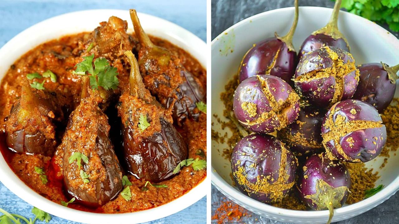 Recipe : गावराण पद्धतीत घरी बनवा झणझणीत आणि मसालेदार ‘भरलेलं वांग’, सुगंधानेच तोंडात येईल पाणी