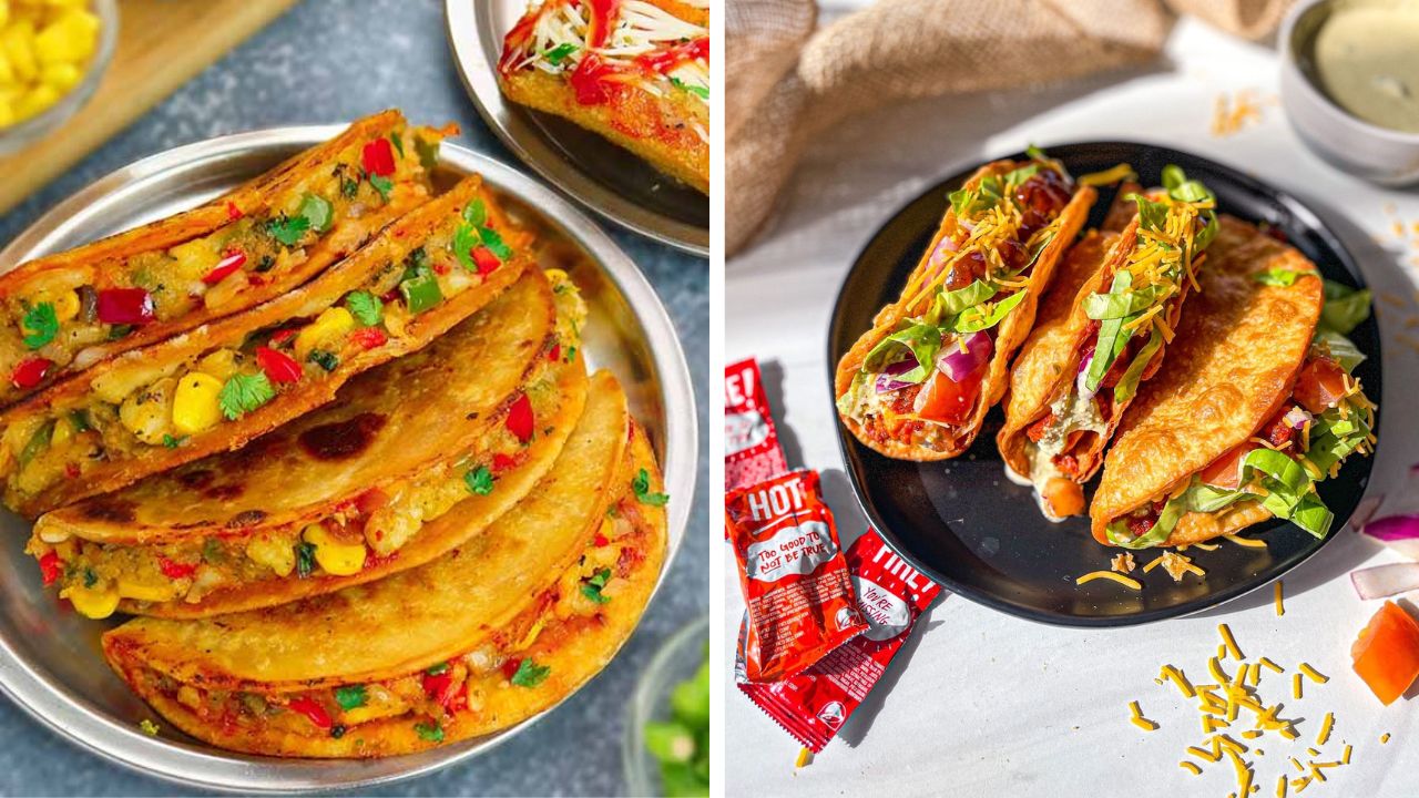 Recipe : उरलेल्या शिळ्या चपात्या फेकायच्या कशाला, त्यापासून बनवा हेल्दी आणि टेस्टी ‘व्हेज टॅको’