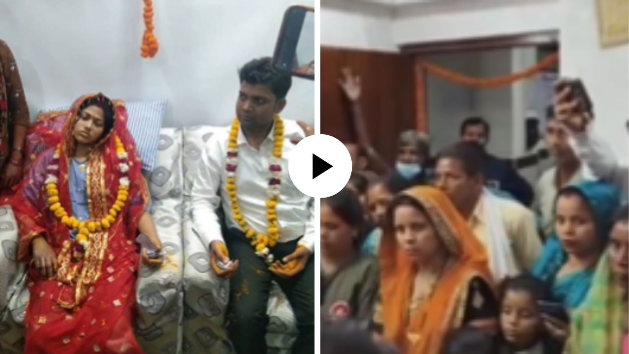 खऱ्या आयुष्यात घडून आला चित्रपटाचा सीन! मेहंदीच्या रात्री आगीत जळाली नवरी, वराने रुग्णालयात बांधली लग्नगाठ; Video Viral