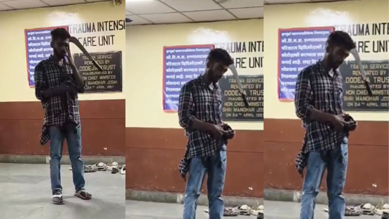 Mumbai News: हा तर साउथ हिरोपेक्षा खतरनाक निघाला! डोक्यात कोयता खुपसलेला असतानाही तरुणाचा रुग्णालयापर्यंत प्रवास; पाहा VIDEO