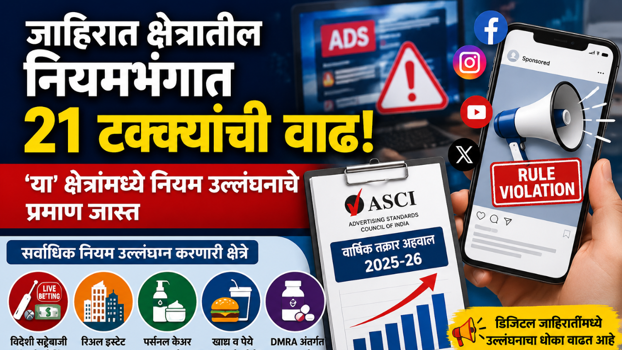 जाहिरात क्षेत्रातील नियमभंगात २१ टक्क्यांची वाढ! ‘या’ क्षेत्रांमध्ये नियम उल्लंघनाचे प्रमाण जास्त