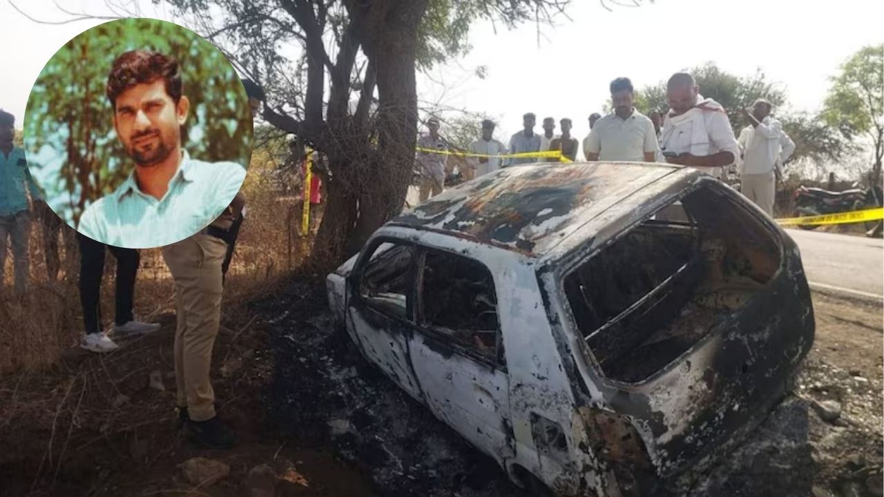 Jalna Accident: झाडावर आदळली कार, क्षणात पेटली आग; चालकाला बाहेर पडण्याचीही संधी मिळाली नाही