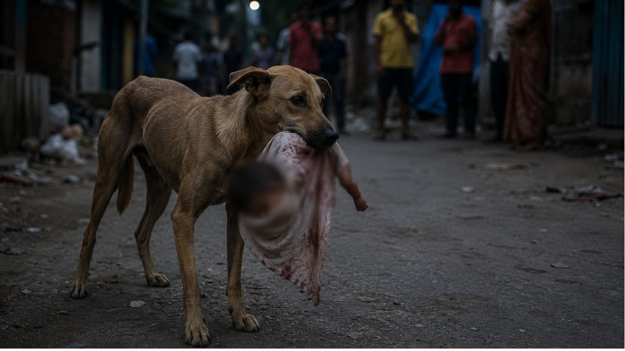 Thane Crime: भटक्या कुत्र्याच्या तोंडात दिसला नवजात बालकाचा मृतदेह; एक पाय खाल्ला आणि…; स्थानिक हरदारले!