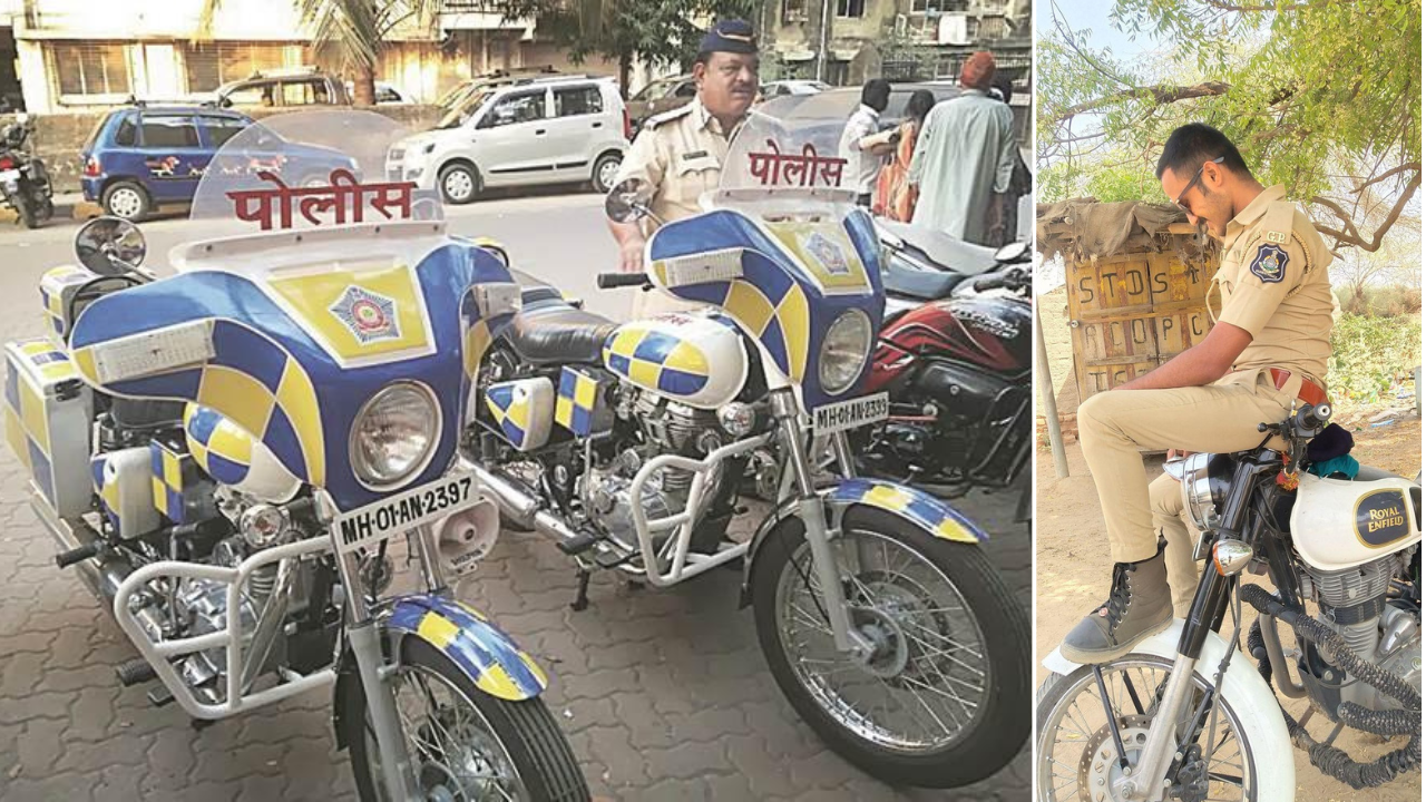 Royal Enfield Bullet 350 (India)-भारतातील अनेक राज्य पोलीस दलांची ही सर्वात ओळखली जाणारी मोटारसायकल आहे. मजबूत बांधणी, सोपी देखभाल आणि खराब रस्त्यांवरही उत्कृष्ट कामगिरी यामुळे तिचा मोठ्या प्रमाणात वापर होतो. महाराष्ट्र, पंजाब आणि राजस्थानसह अनेक राज्यांत ही गस्तीसाठी वापरली जाते.