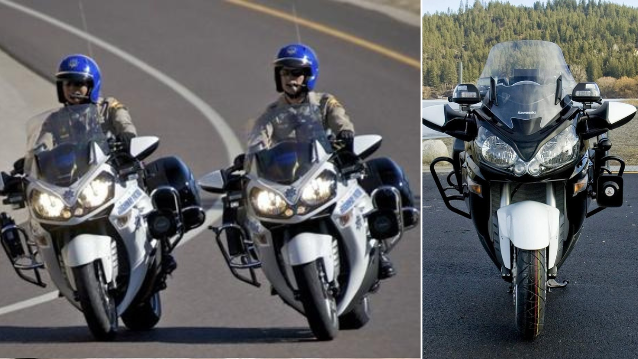 Kawasaki Concours 14P (USA)-वेगवान प्रतिसाद आणि उच्च कार्यक्षमतेसाठी ओळखली जाणारी ही बाईक अमेरिकेतील अनेक राज्य पोलीस दलांकडे आहे. ती विशेषतः महामार्ग गस्तीसाठी वापरली जाते.