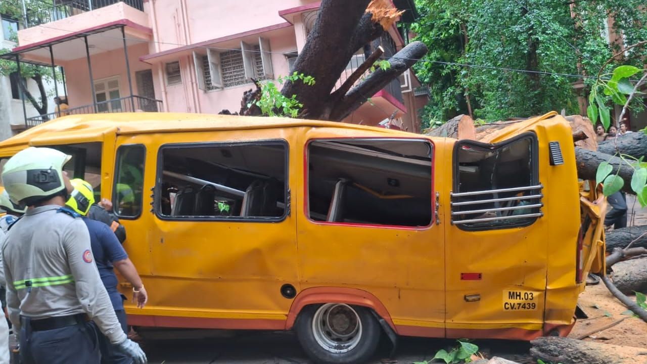 Mumbai School bus Accident: मुंबईत मोठी दुर्घटना! शाळेच्या बसवर झाड कोसळल्याने 10 विद्यार्थी जखमी, एका विद्यार्थिनीचा मृत्यू