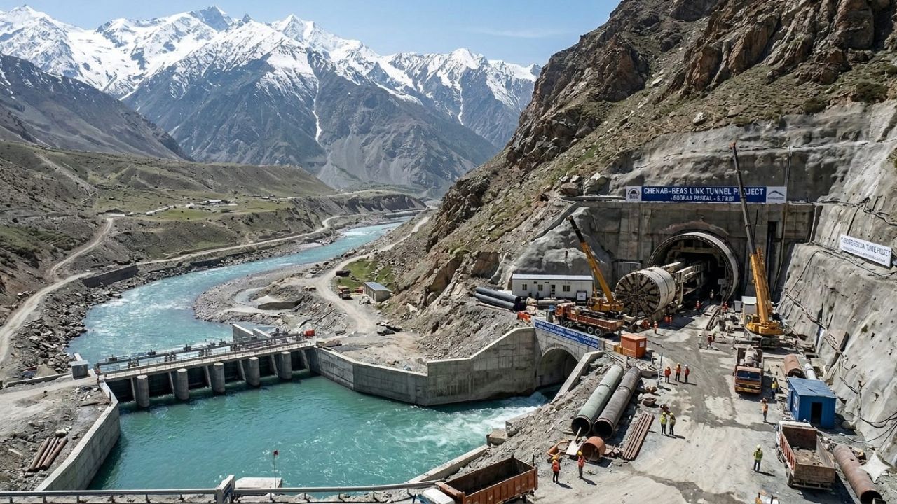 Chenab Tunnel : ₹2,352 कोटींचा मेगा प्रोजेक्ट! हिमालयात 8.7 किमीचा बोगदा खणून भारत बदलणार नद्यांचा प्रवाह, पाकिस्तान बॅकफूटवर