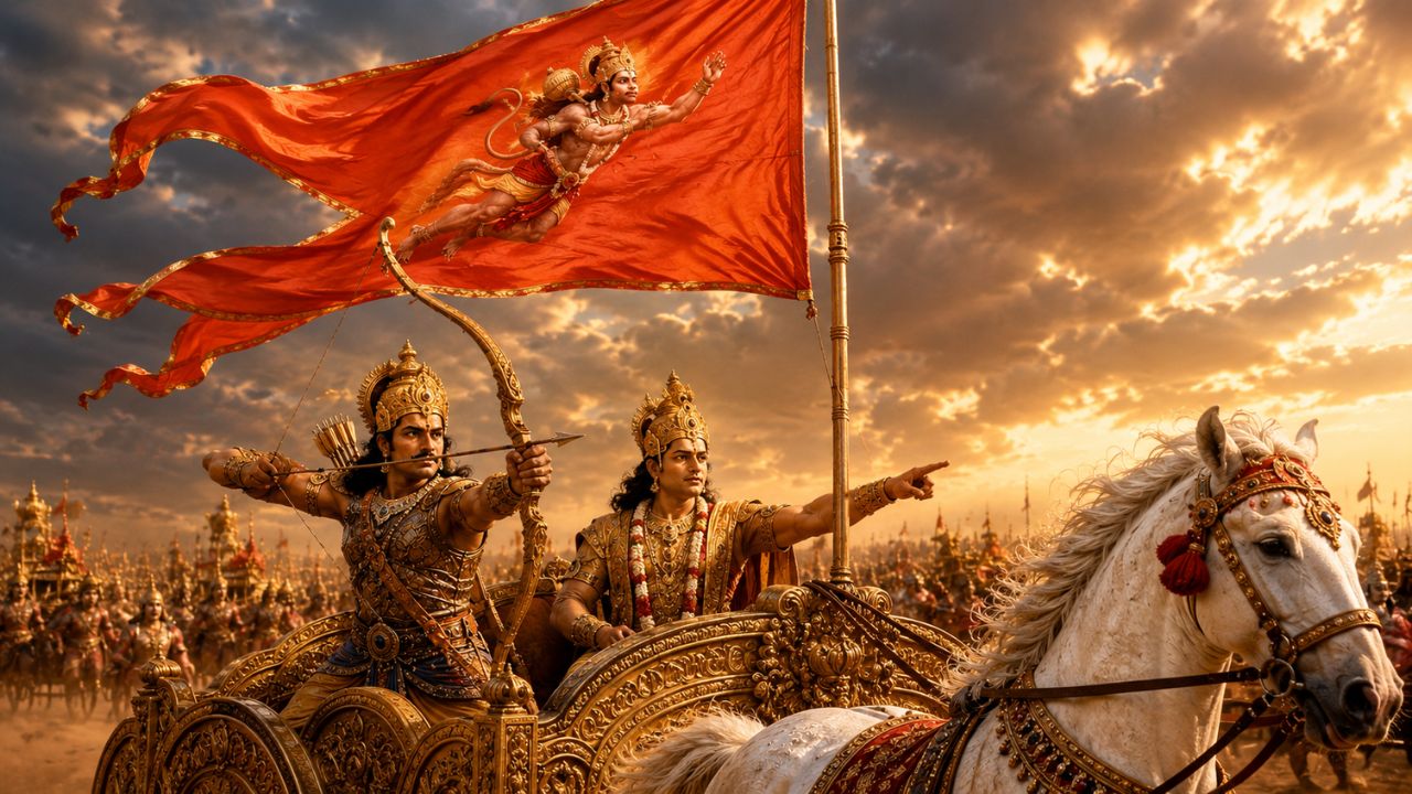 Mahabharata Story: महाभारतात अर्जुनाच्या रथावर हनुमान कसे आले? काय आहे यामागील पौराणिक कथा