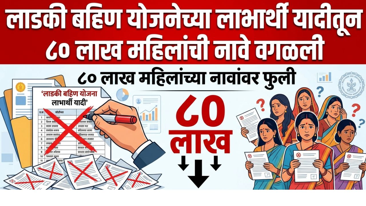 Ladki Bahin Yojana: लाडकी बहीण योजनेला मोठा कात्री! ८० लाख महिलांची नावे लाभार्थी यादीतून वगळली